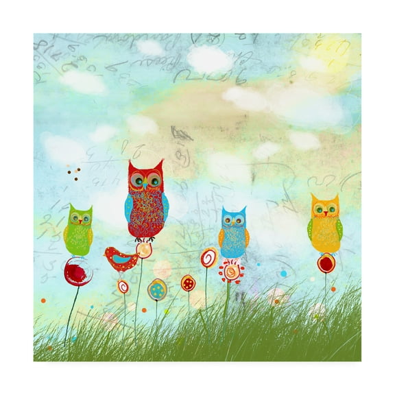 Trademark Fine Art 'Owl Land' Canvas Art by Ingrid Blixt