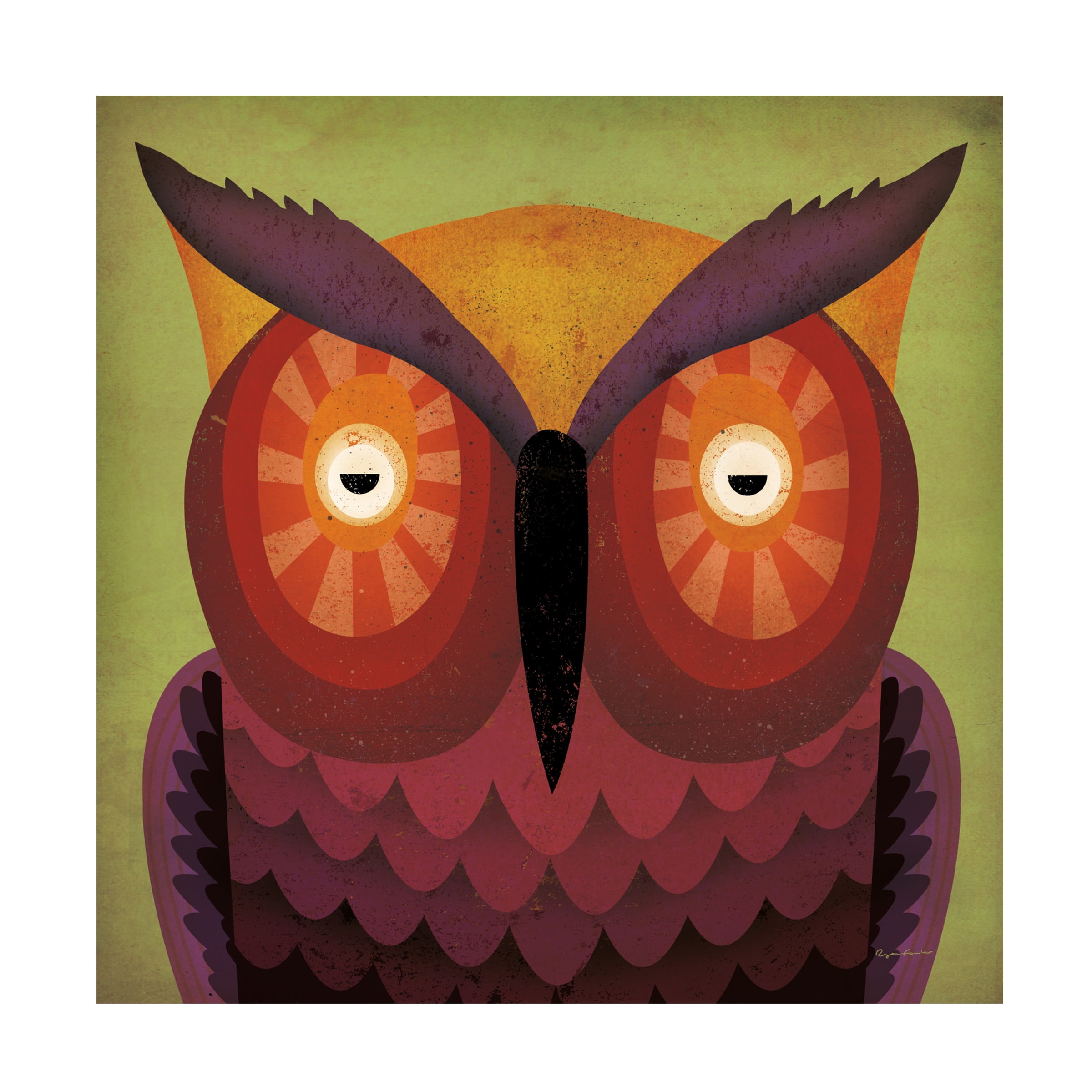 Ryan Fowler 'Owl Wow' Canvas Art