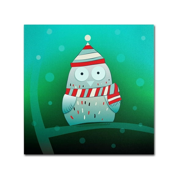 Trademark Fine Art "Owl in Tree" Canvas Art by Carla Martell