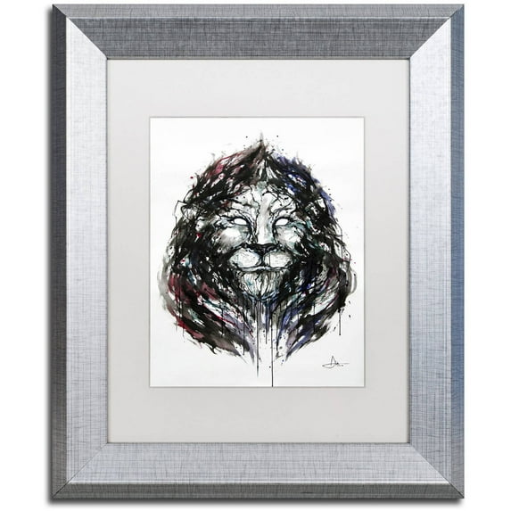 Trademark Fine Art 'Ozymandius' Canvas Art by Marc Allante, White Matte, Silver Frame