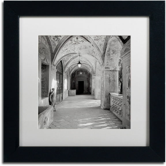 Trademark Fine Art "Padova I" Canvas Art by Alan Blaustein, White Matte, Black Frame