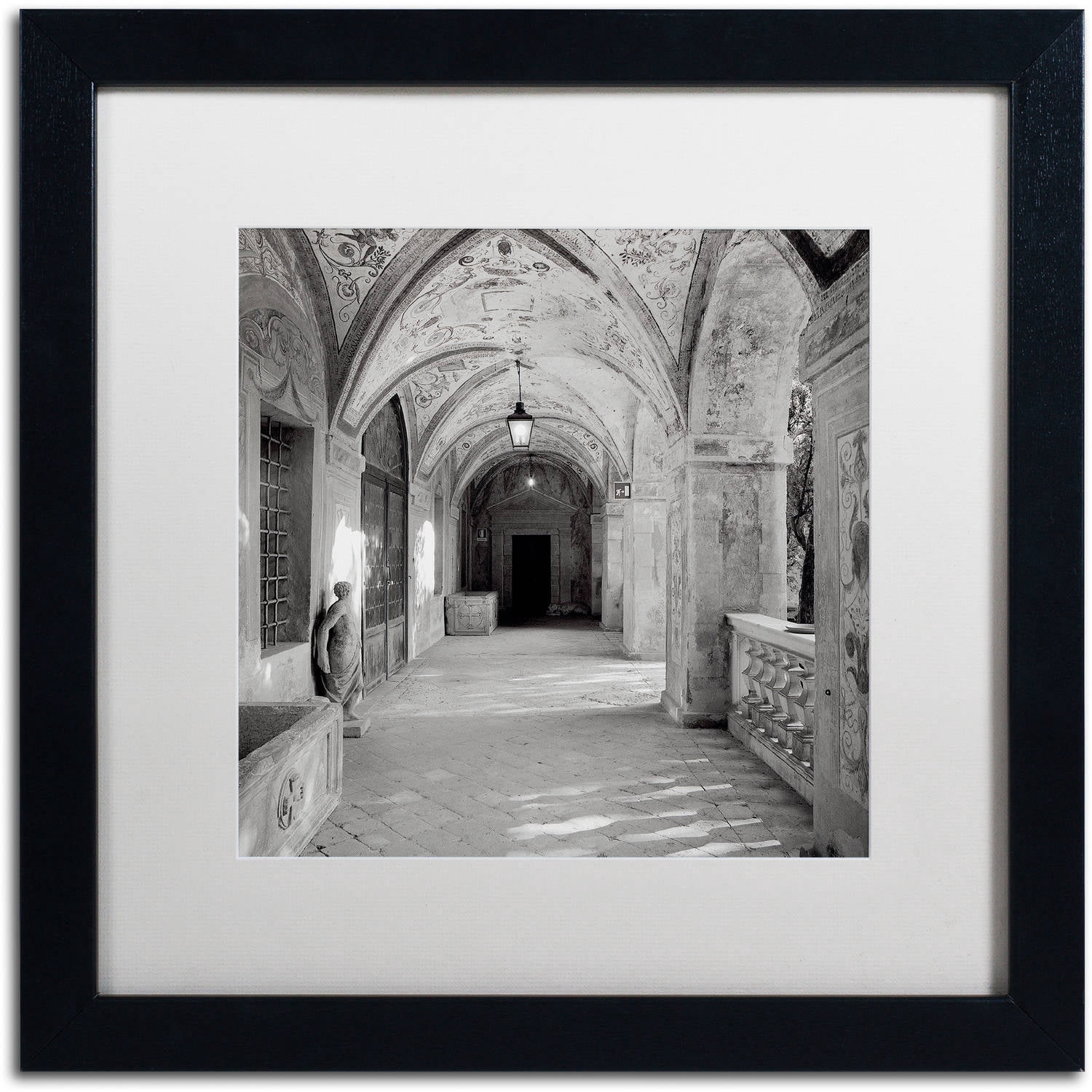 Trademark Fine Art "Padova I" Canvas Art by Alan Blaustein, White Matte, Black Frame