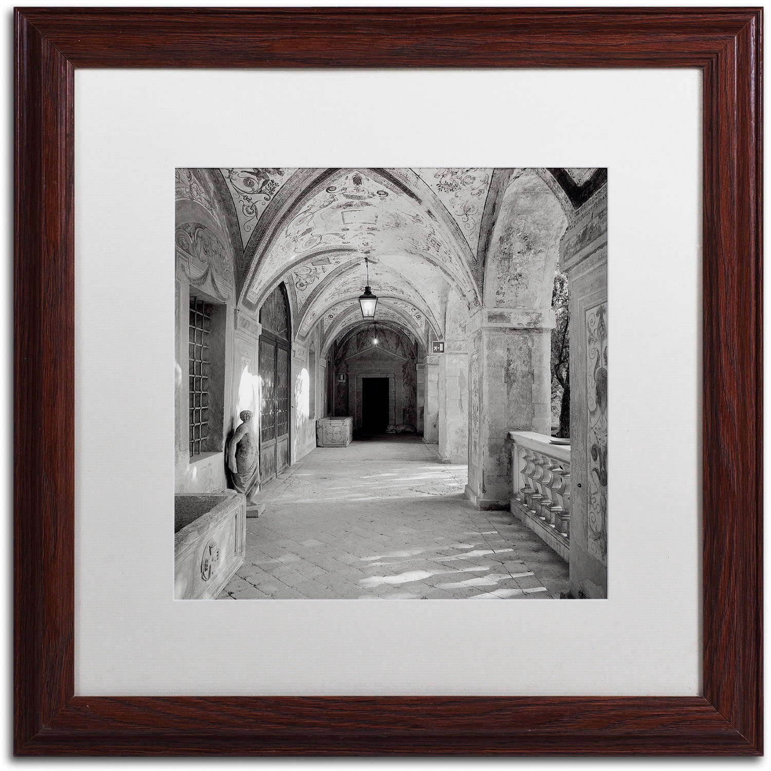 Trademark Fine Art "Padova I" Canvas Art by Alan Blaustein, White Matte, Wood Frame