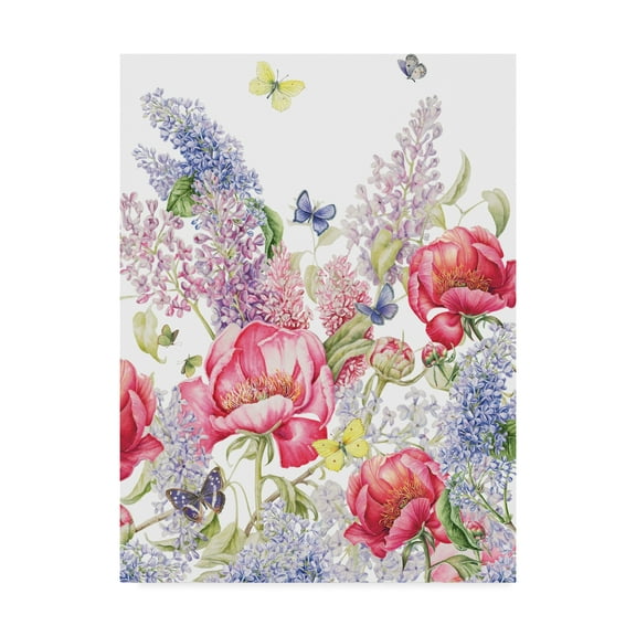 Trademark Fine Art 'Paeonia and Syringa' Canvas Art by Janneke Brinkman-Salentijn