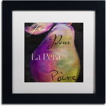 Trademark Fine Art "Painted Pear II" Canvas Art by Color Bakery White Matte, Black Frame