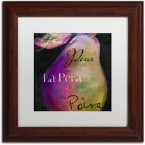 Trademark Fine Art "Painted Pear II" Canvas Art by Color Bakery White Matte, Wood Frame