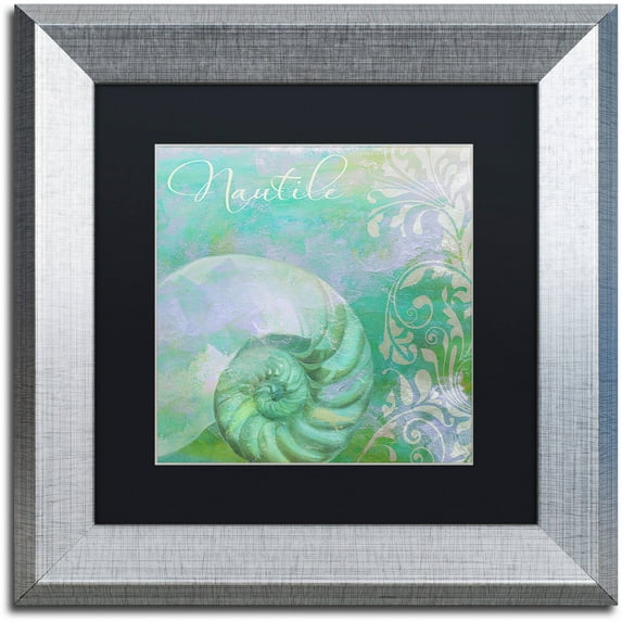 Trademark Fine Art "Painted Sea I" Canvas Art by Color Bakery Black Matte, Silver Frame