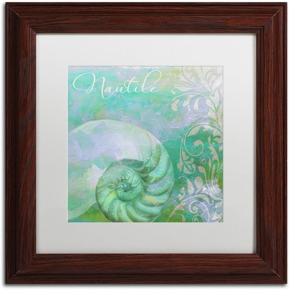 Trademark Fine Art "Painted Sea I" Canvas Art by Color Bakery White Matte, Wood Frame