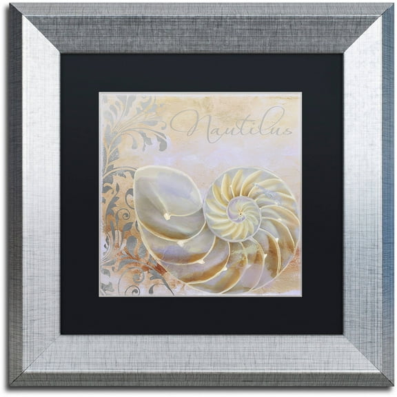 Trademark Fine Art "Painted Sea III" Canvas Art by Color Bakery Black Matte, Silver Frame