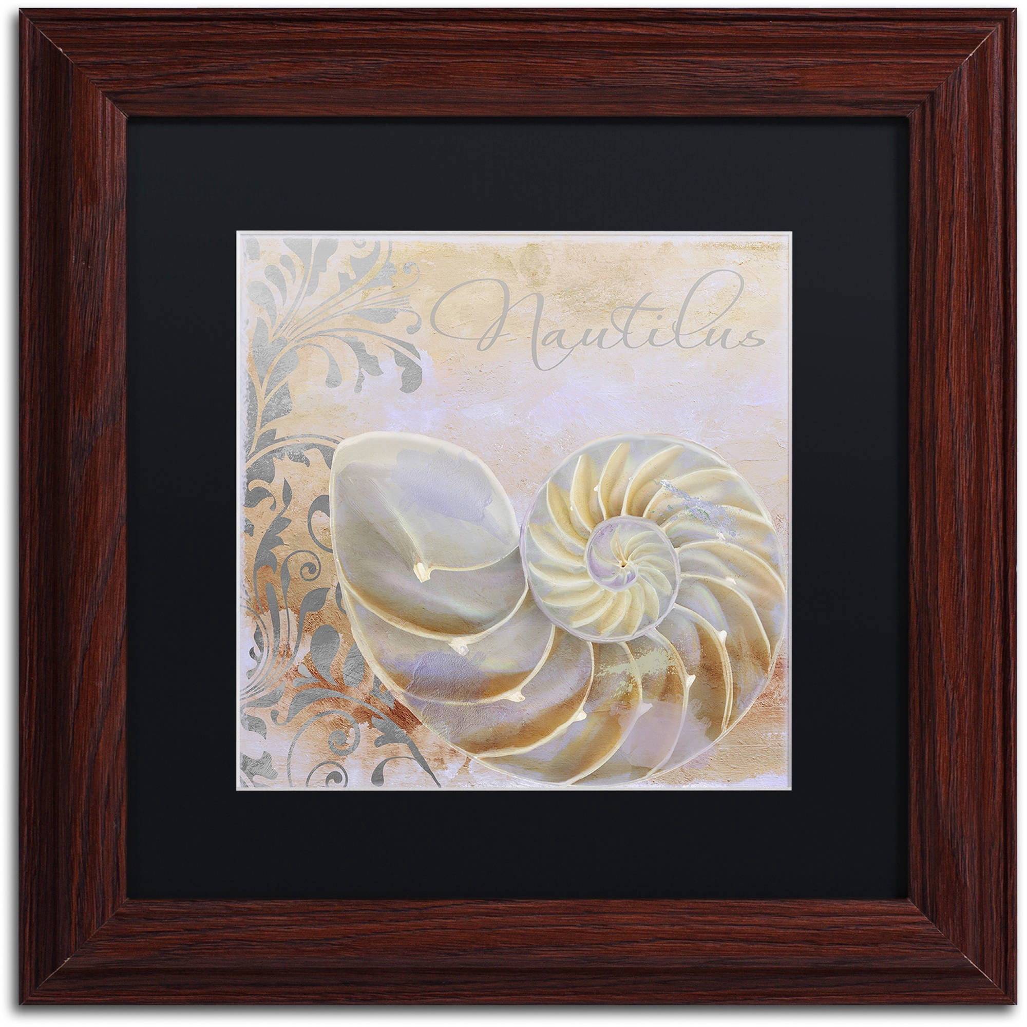 Trademark Fine Art "Painted Sea III" Canvas Art by Color Bakery Black Matte, Wood Frame