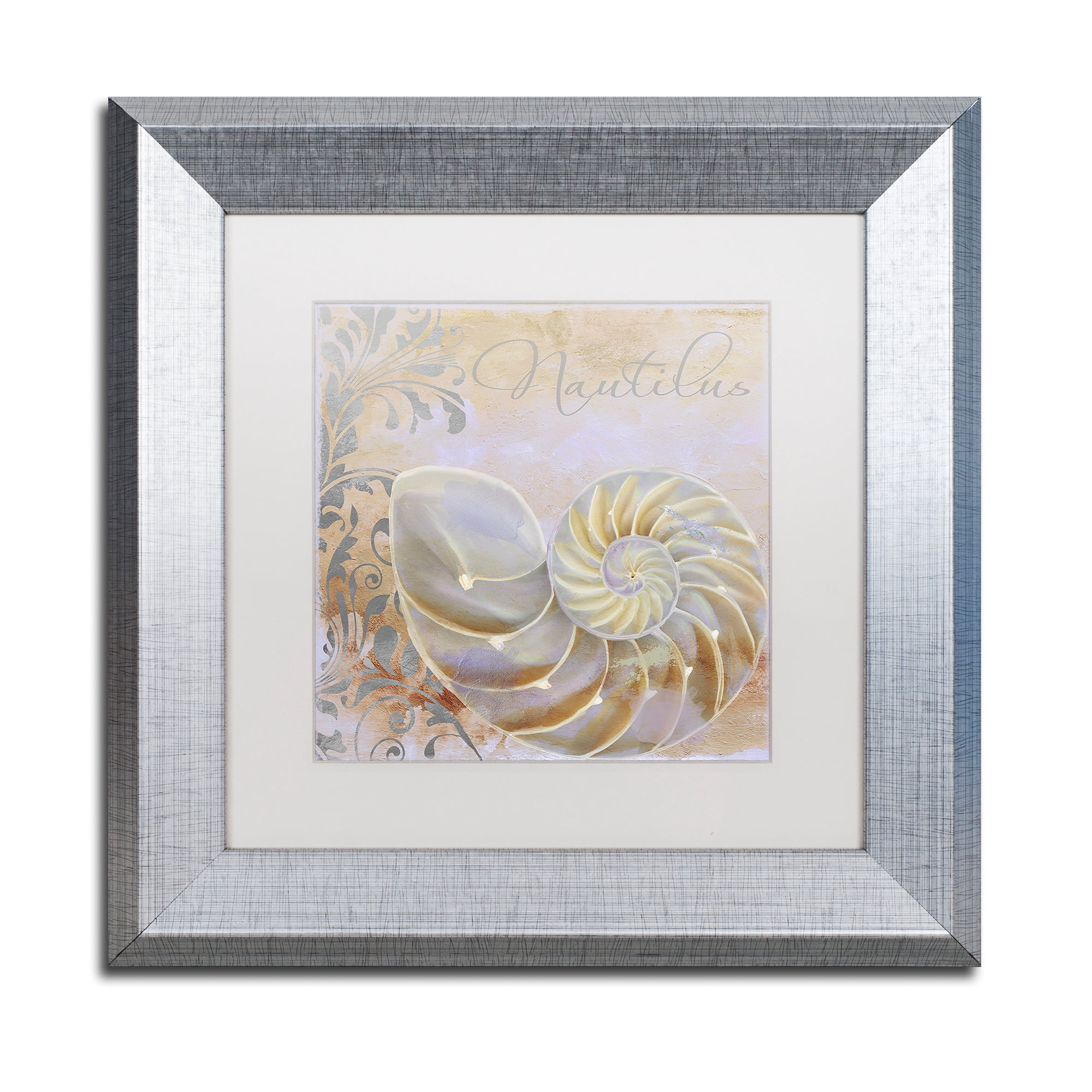 Trademark Fine Art 'Painted Sea III' Silver Framed Art by Color Bakery