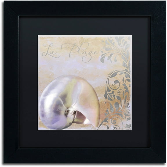 Trademark Fine Art "Painted Sea IV" Canvas Art by Color Bakery Black Matte, Black Frame