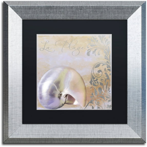 Trademark Fine Art "Painted Sea IV" Canvas Art by Color Bakery Black Matte, Silver Frame
