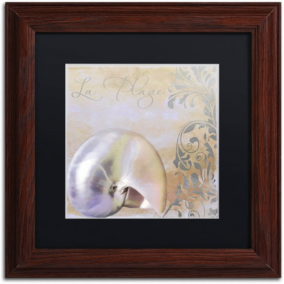 Trademark Fine Art "Painted Sea IV" Canvas Art by Color Bakery Black Matte, Wood Frame