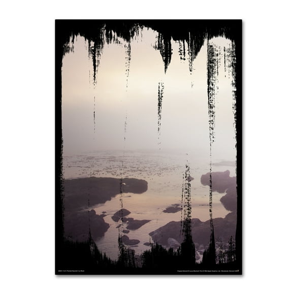 Trademark Fine Art 'Painted Seaside II on Black' Canvas Art by Laura Marshall