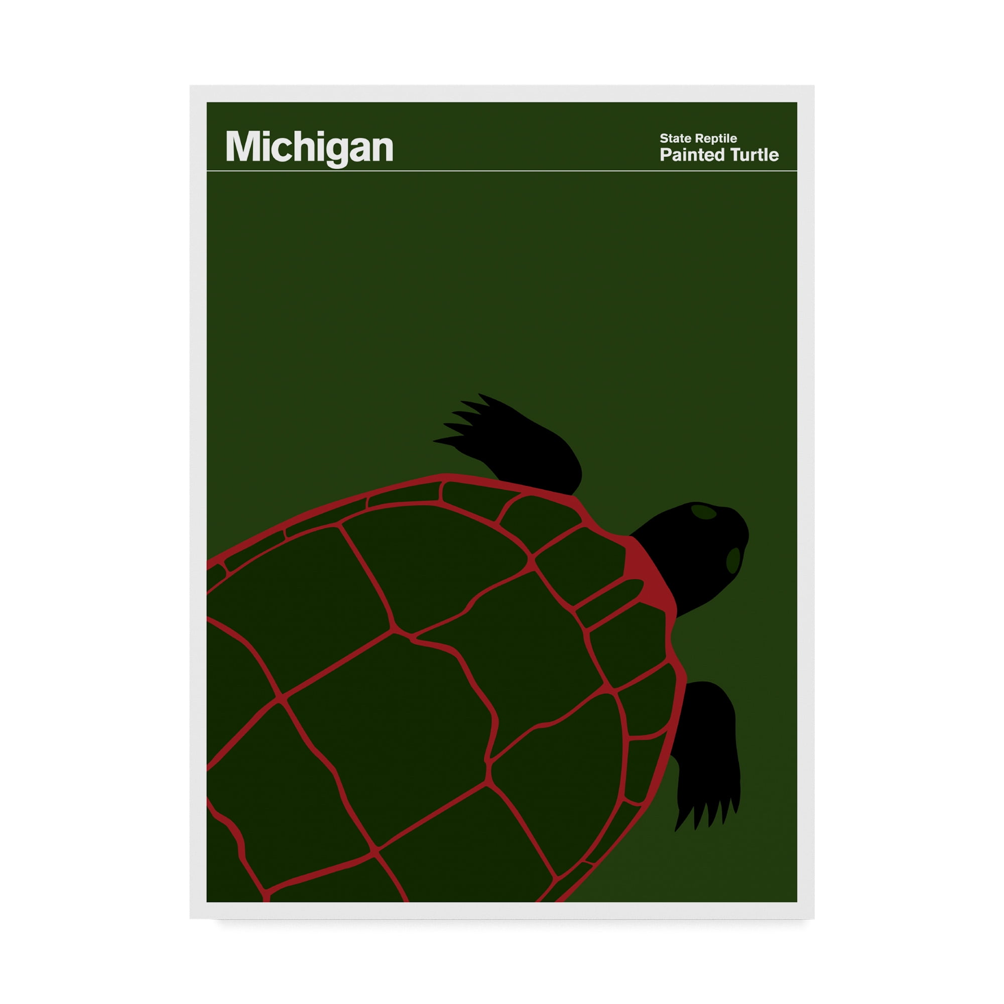 Trademark Fine Art 'Painted Turtle Michigan' Canvas Art by Print Collection - Artist
