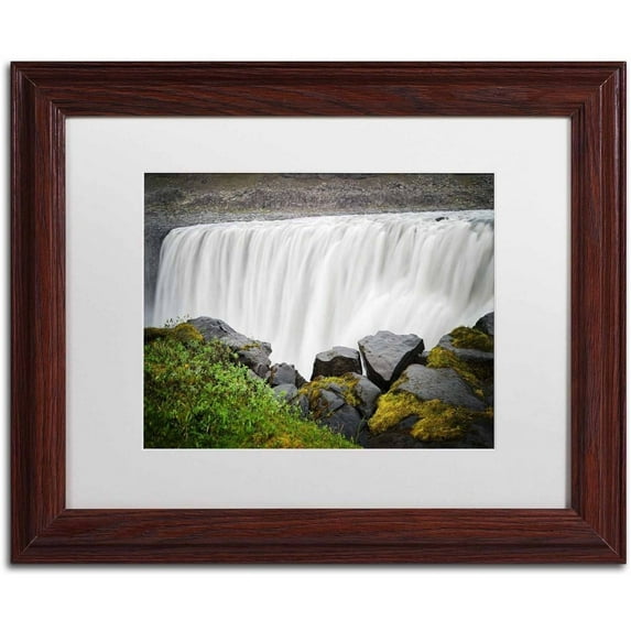 Trademark Fine Art 'Painterly Falls' Canvas Art by Philippe Sainte-Laudy, White Matte, Wood Frame