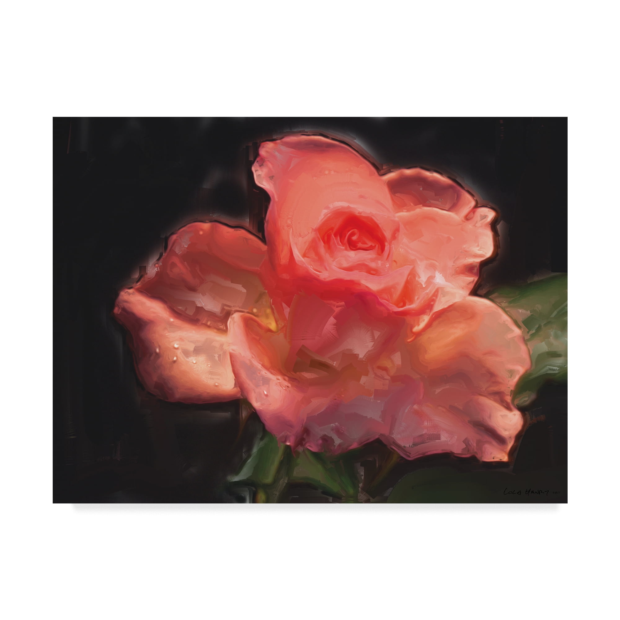 Trademark Fine Art 'Painterly Flower IV' Canvas Art by Lola Henry