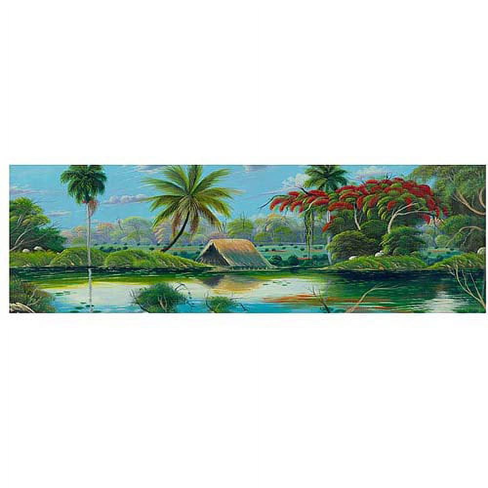 Tropical Landscape Gallery-Wrapped Canvas Art, 10x32