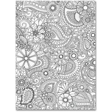 Trademark Fine Art "Paisley Blooms" Canvas Art by Hello Angel