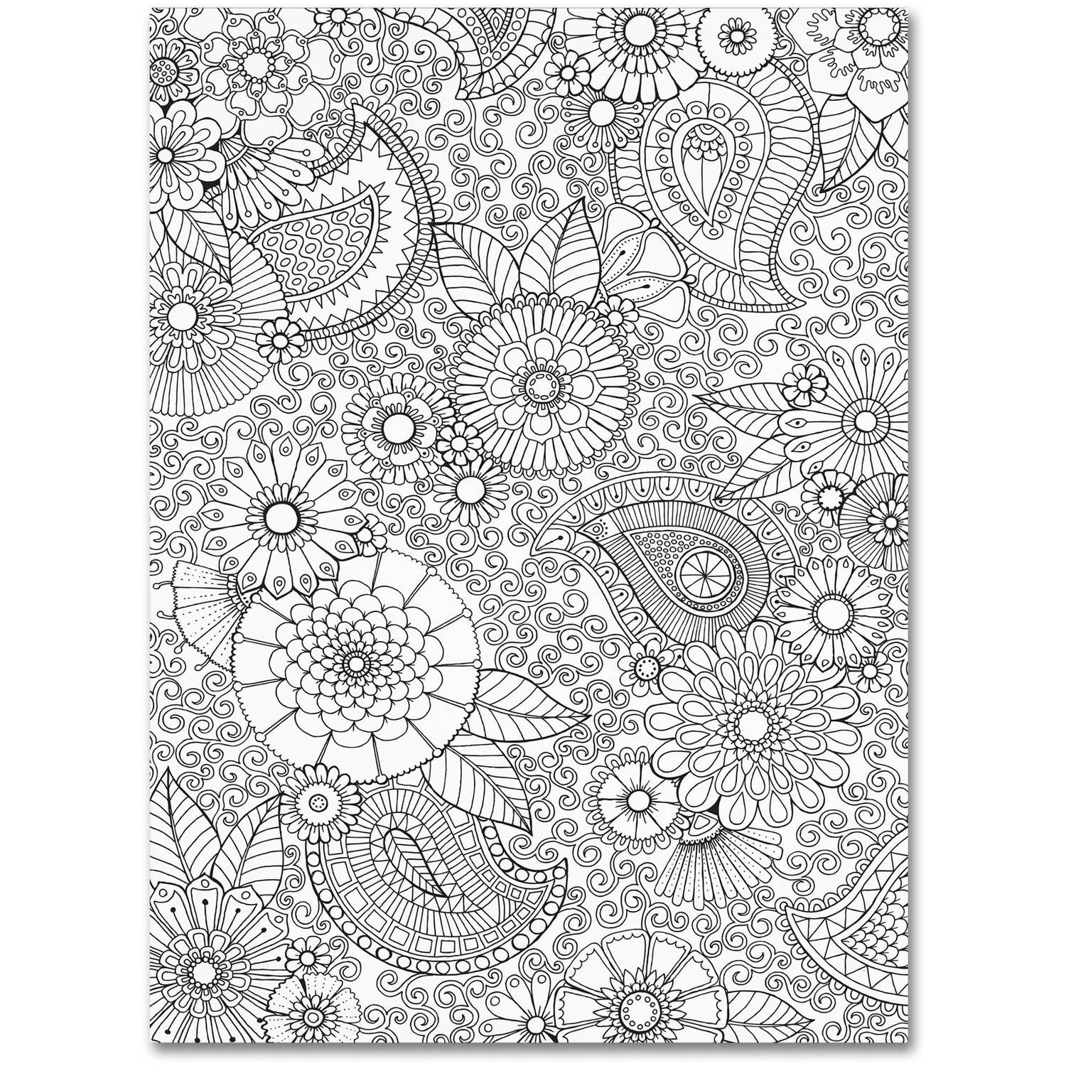 Trademark Fine Art "Paisley Floral" Canvas Art by Hello Angel