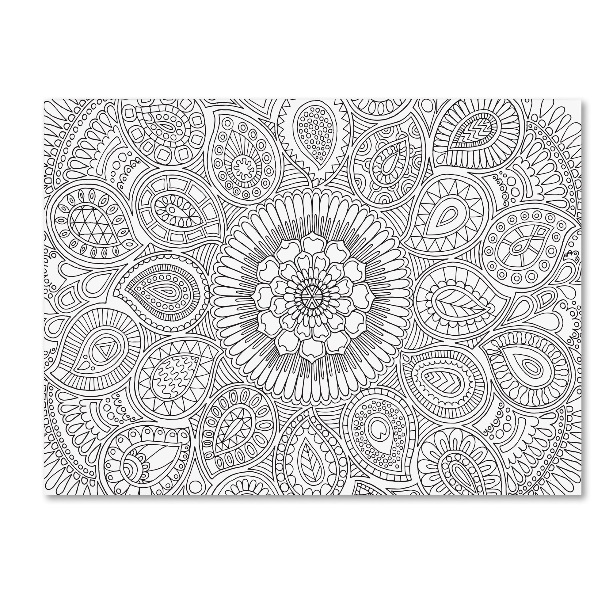 Trademark Fine Art "Paisley Mandala" Canvas Art by Hello Angel