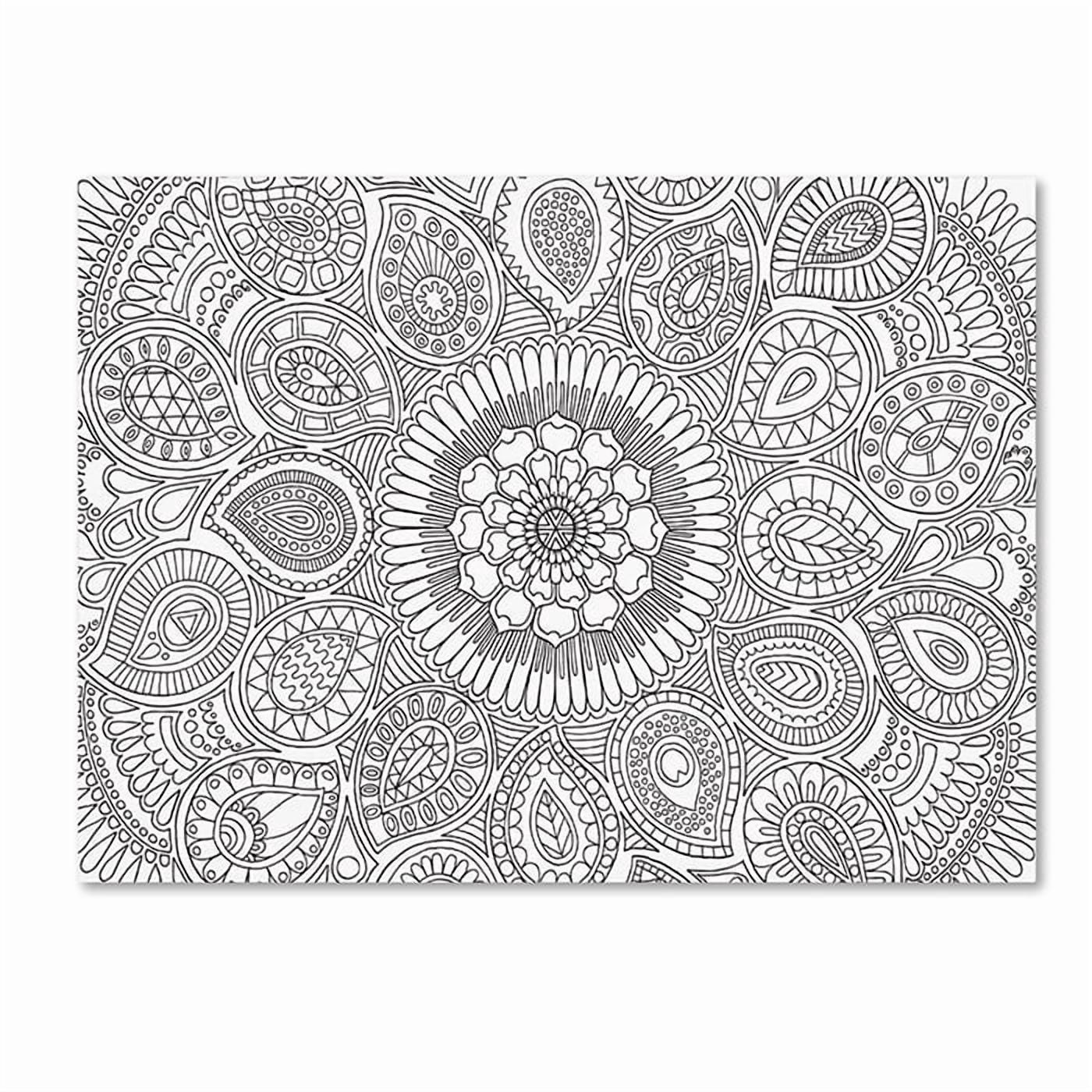 Trademark Fine Art "Paisley Mandala" Canvas Art by Hello Angel