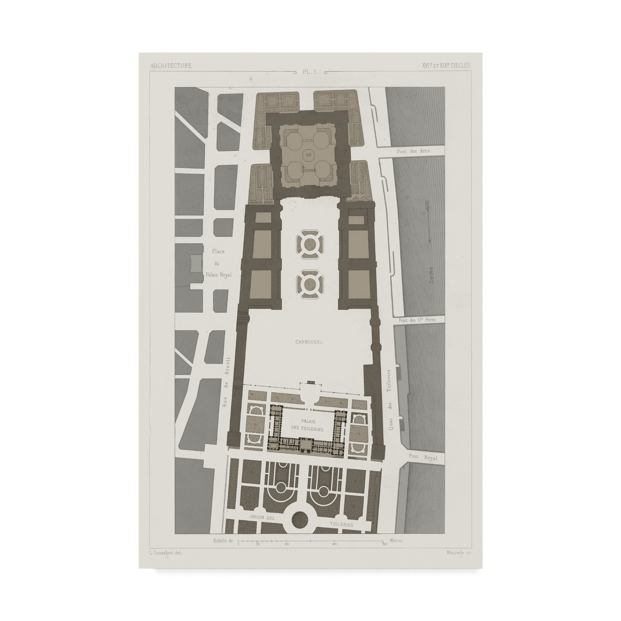 Trademark Fine Art 'Palais Des Tuileries, Paris II' Canvas Art by Vision Studio