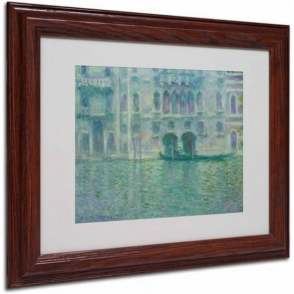 Trademark Fine Art "Palazzo da Mula Venice" Canvas Art by Claude Monet, Wood Frame