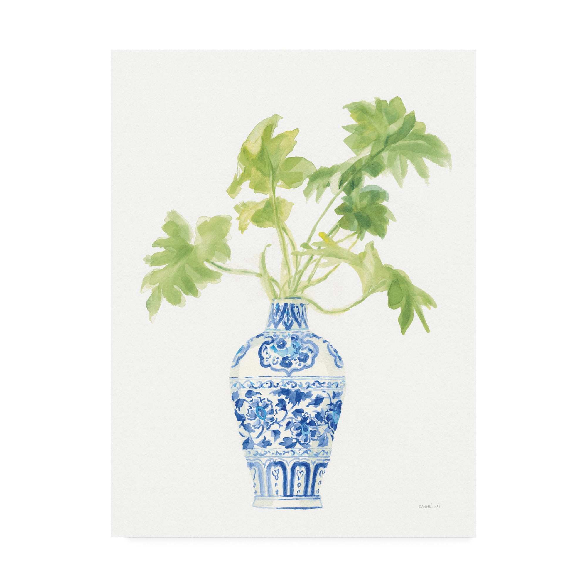 Trademark Fine Art 'Palm Chinoiserie White III' Canvas Art by Danhui Nai