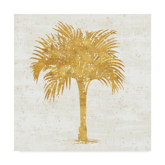 Trademark Fine Art 'Palm Coast IV on White' Canvas Art by Sue Schlabach