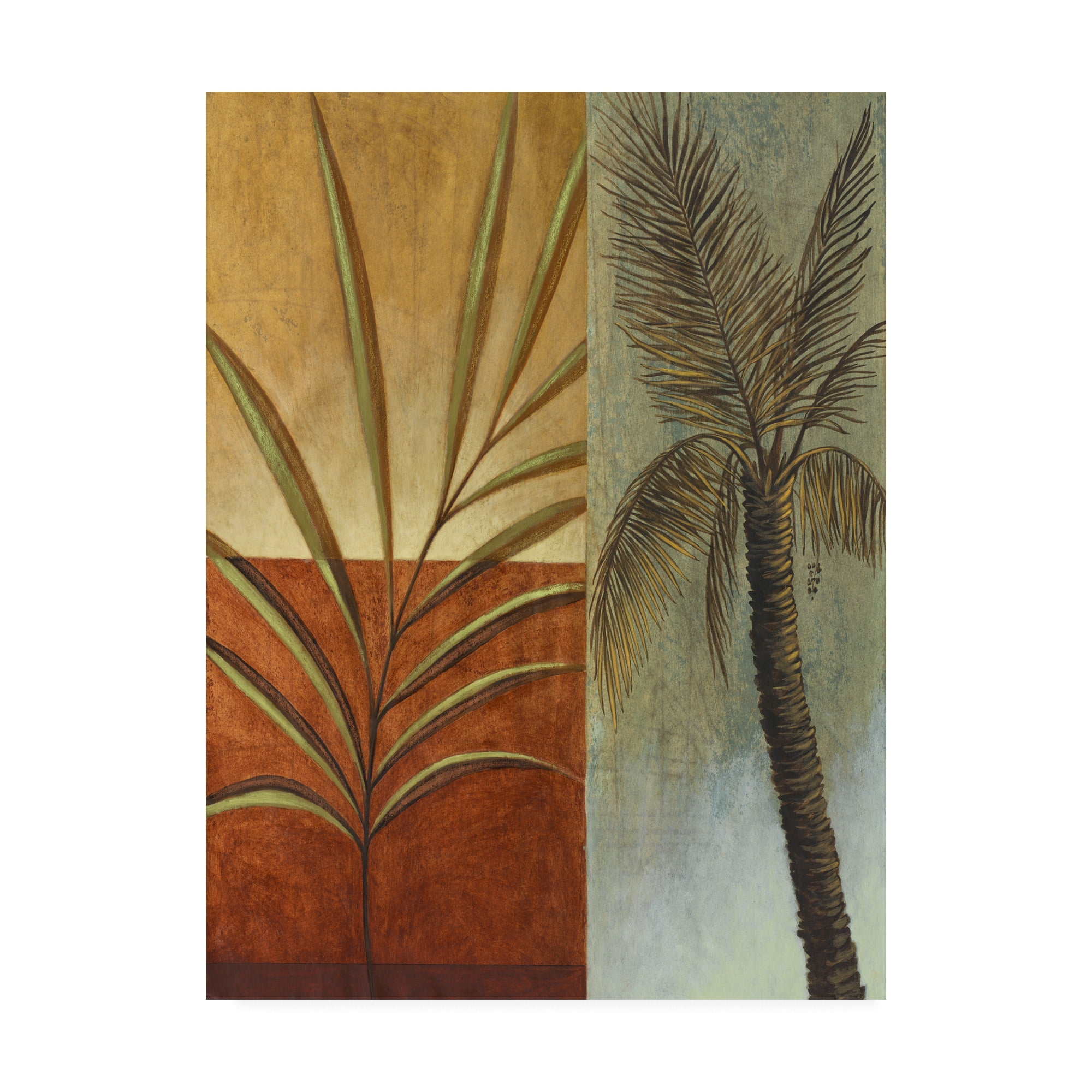 Trademark Fine Art 'Palm Trees With Fronds' Canvas Art by Pablo Esteban