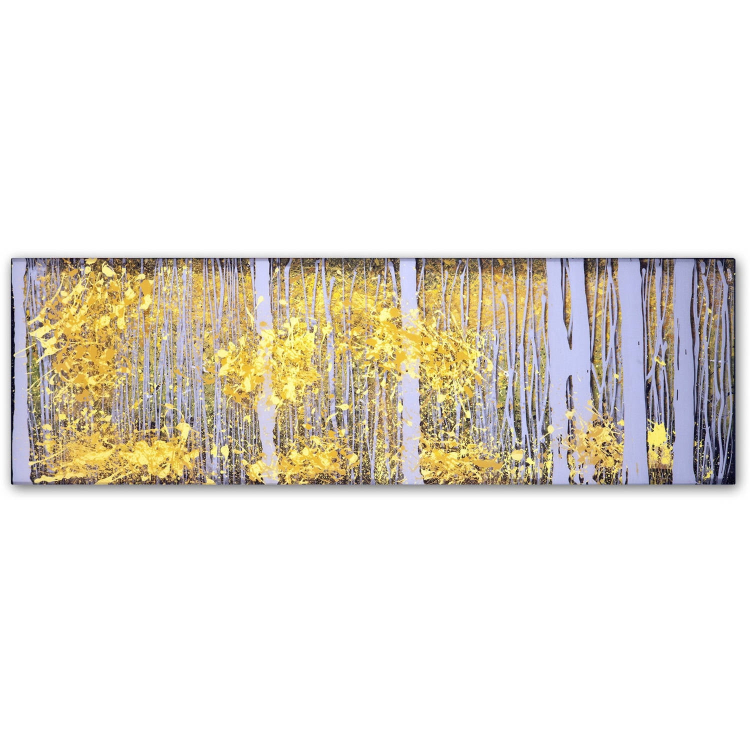 Trademark Fine Art "PanorAspens Grey Forest" Canvas Art by Roderick Stevens
