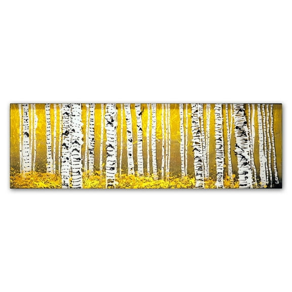 Trademark Fine Art "PanorAspens Yellow Floor" Canvas Art by Roderick Stevens