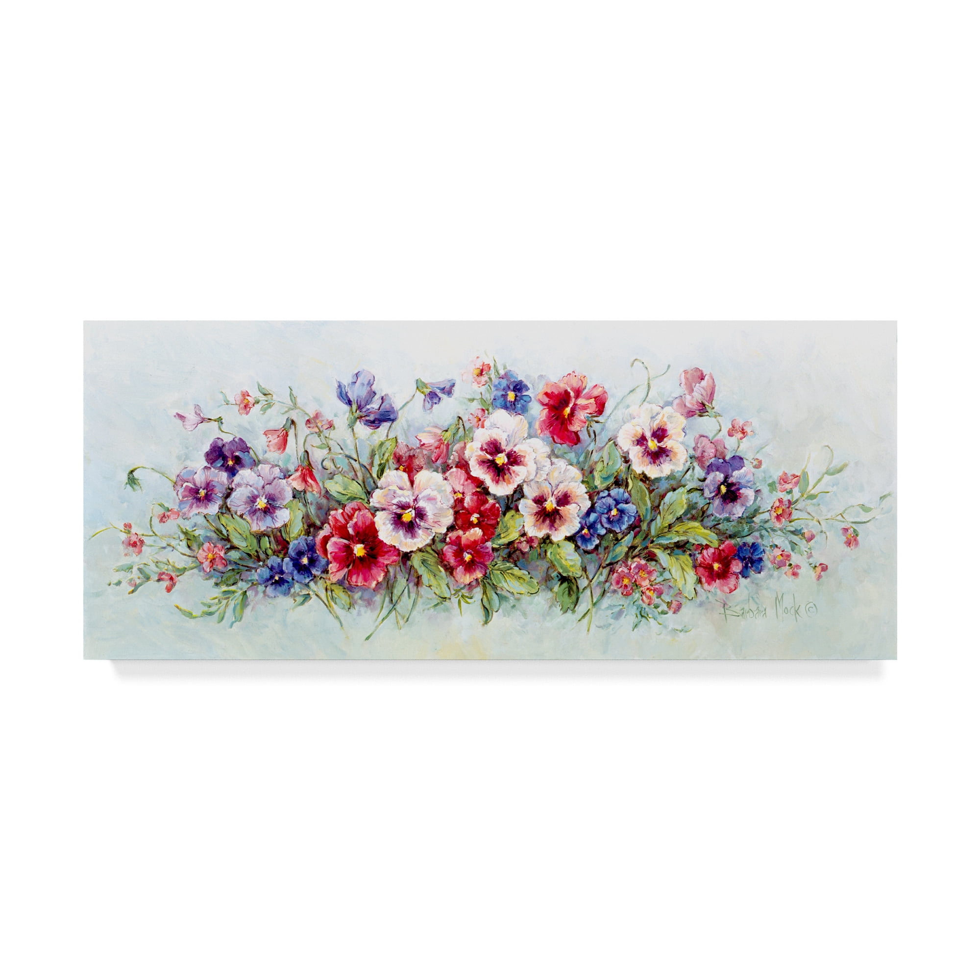 Trademark Fine Art 'Pansy Bouquet' Canvas Art by Barbara Mock