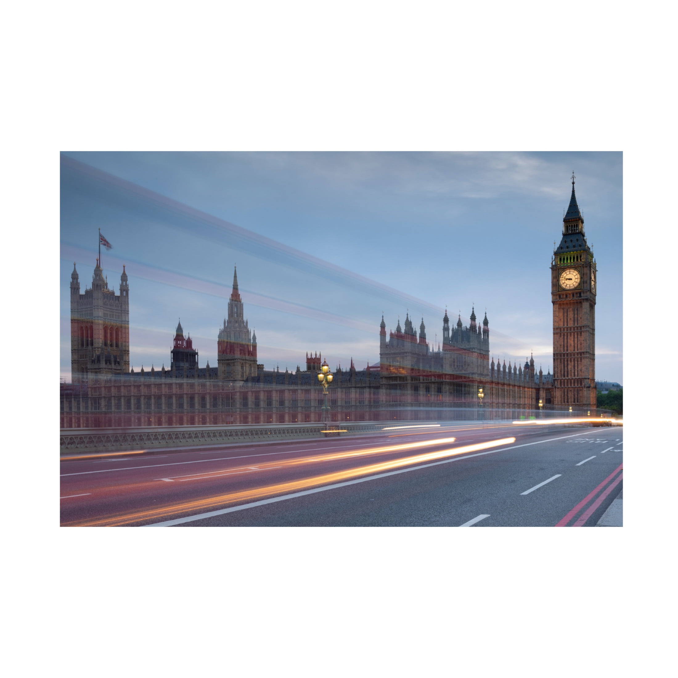 Trademark Fine Art Paolo Bolla Big Ben With Bright Trails Canvas Wall Art