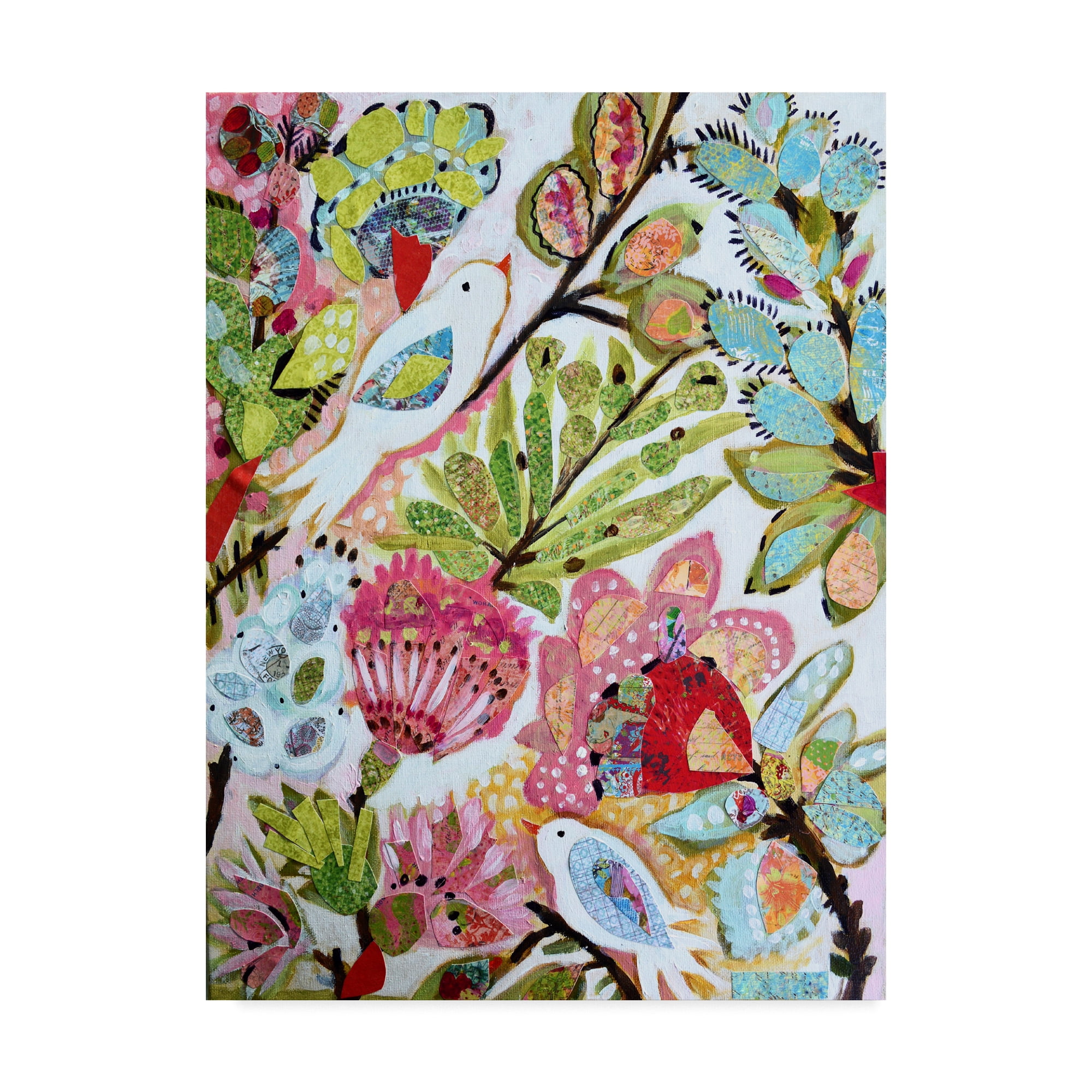 Trademark Fine Art 'Paper Birds I' Canvas Art by Karen Fields
