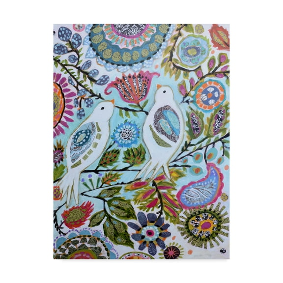 Trademark Fine Art 'Paper Birds II' Canvas Art by Karen Fields