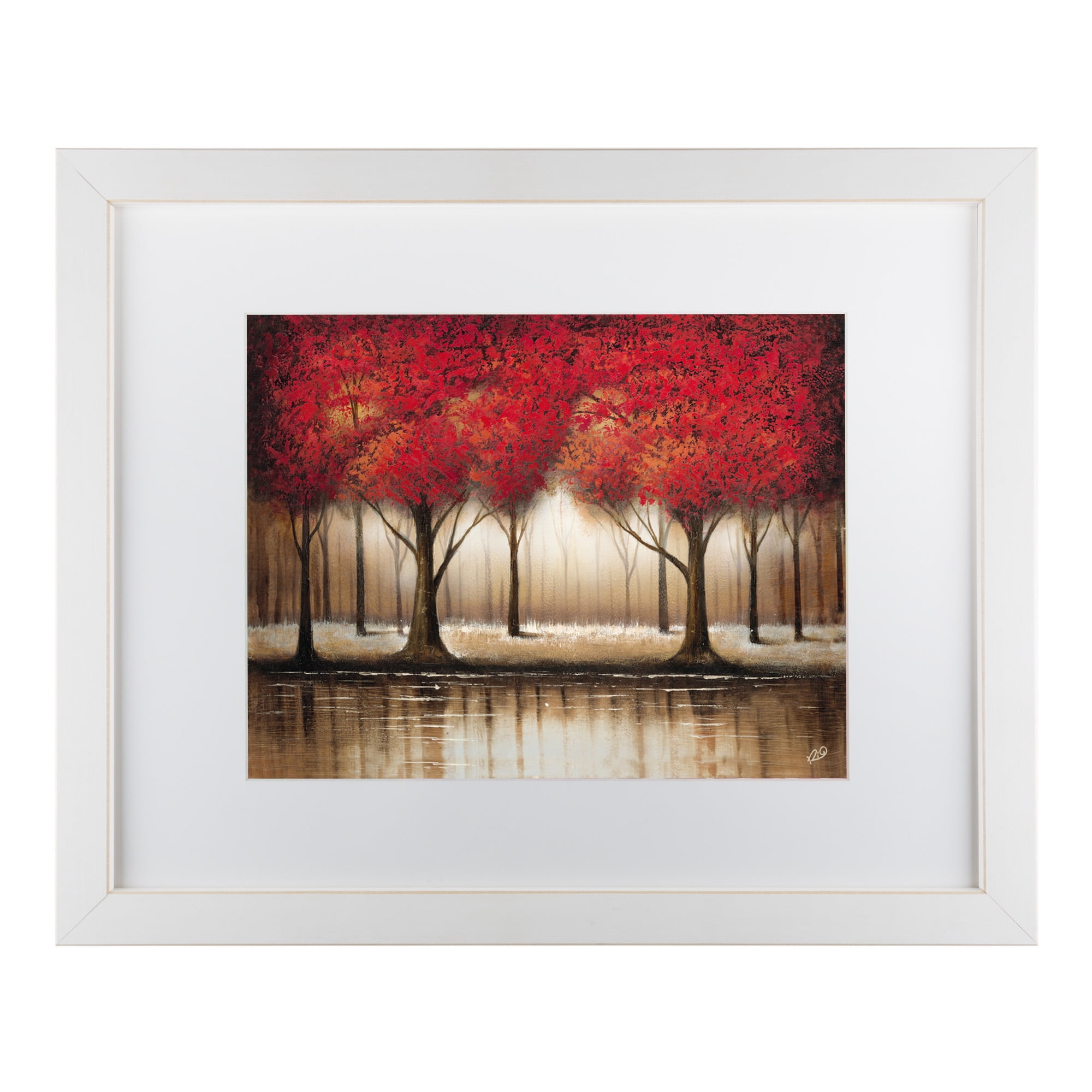 Trademark Fine Art 'Parade of Red Roses' Matted Framed Art by Masters Fine Art