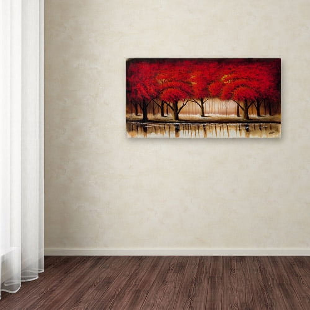 Rio Parade of Red Trees II Canvas Art - Walmart.com
