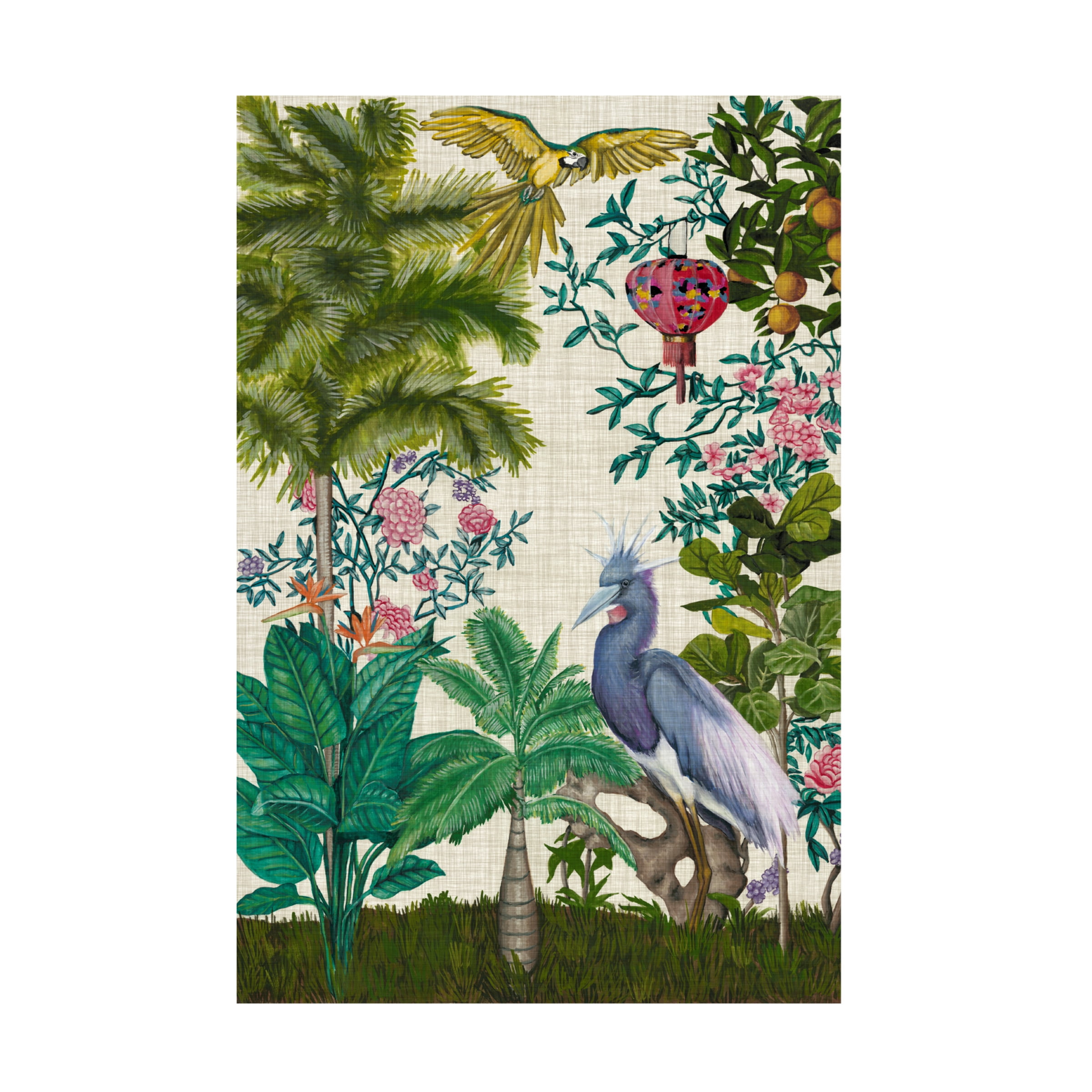 Trademark Fine Art Naomi McCavitt Paradis Chinoiserie I Canvas Wall Art - 30x47