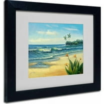 Trademark Fine Art "Paradise" Canvas Art by Victor Giton, Black Frame