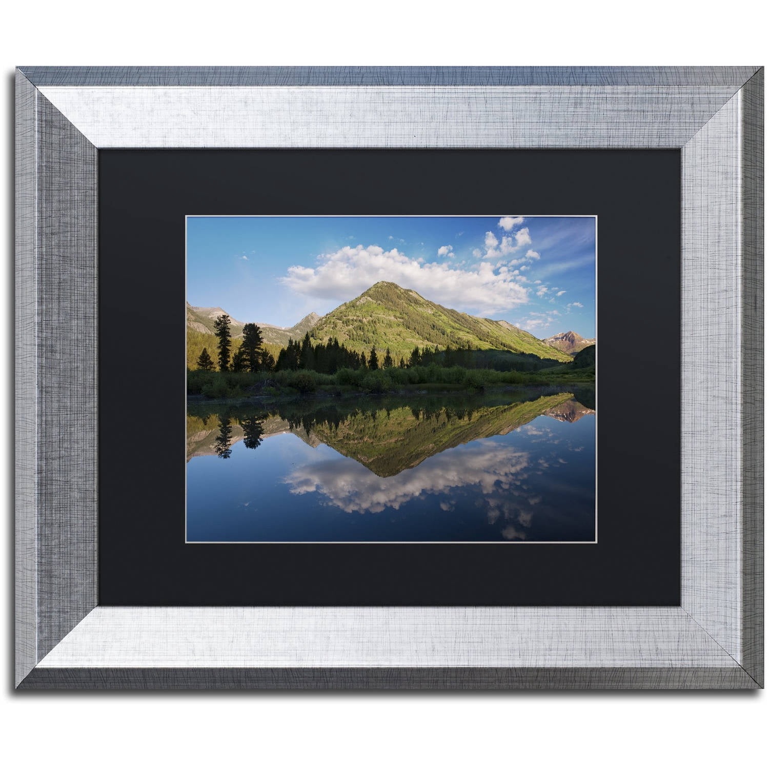 Trademark Fine Art 'Paradise Pond I' Canvas Art by Michael Blanchette Photography, Black Matte, Silver Frame