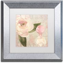 Trademark Fine Art "Parfum de Roses II" Canvas Art by Color Bakery White Matte, Silver Frame