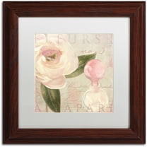 Trademark Fine Art "Parfum de Roses II" Canvas Art by Color Bakery White Matte, Wood Frame