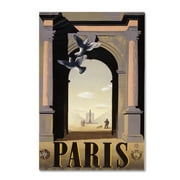 Trademark Fine Art 'Paris Arc Triomph' Canvas Art by Vintage Apple Collection