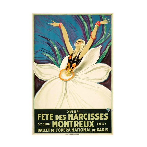 Trademark Fine Art Vintage Apple Collection Paris Ballet Canvas Wall Art - 16x24