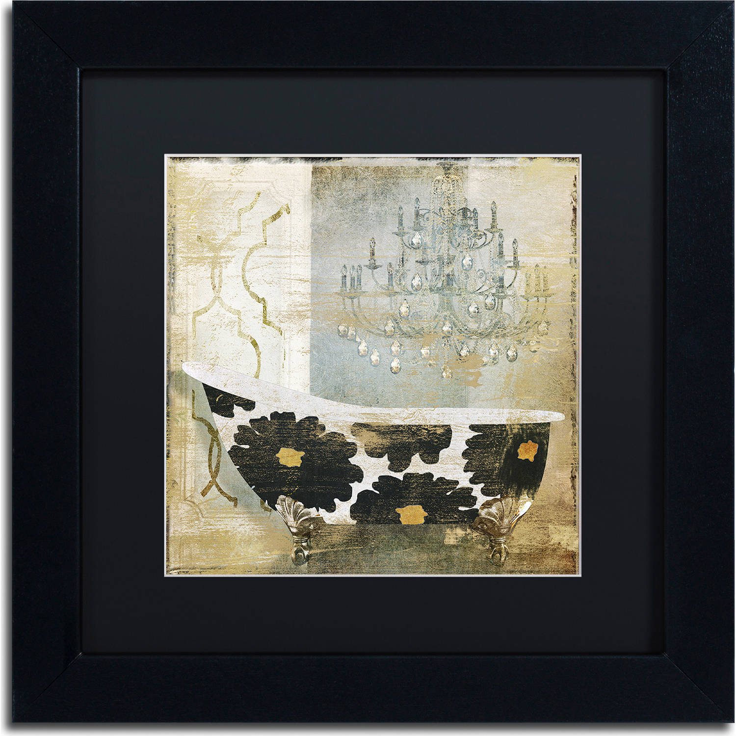 Trademark Fine Art "Paris Bath I" Canvas Art by Color Bakery, Black Matte, Black Frame