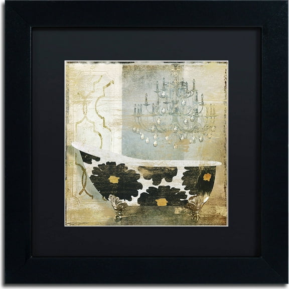 Trademark Fine Art "Paris Bath I" Canvas Art by Color Bakery, Black Matte, Black Frame