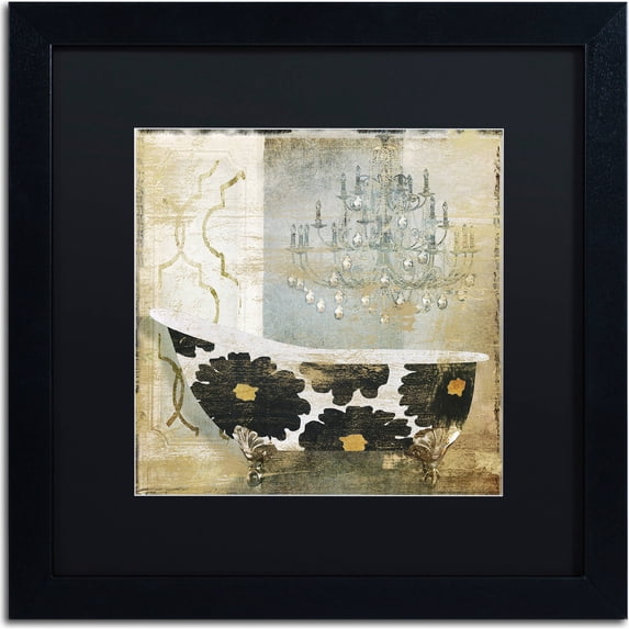 Trademark Fine Art "Paris Bath I" Canvas Art by Color Bakery, Black Matte, Black Frame
